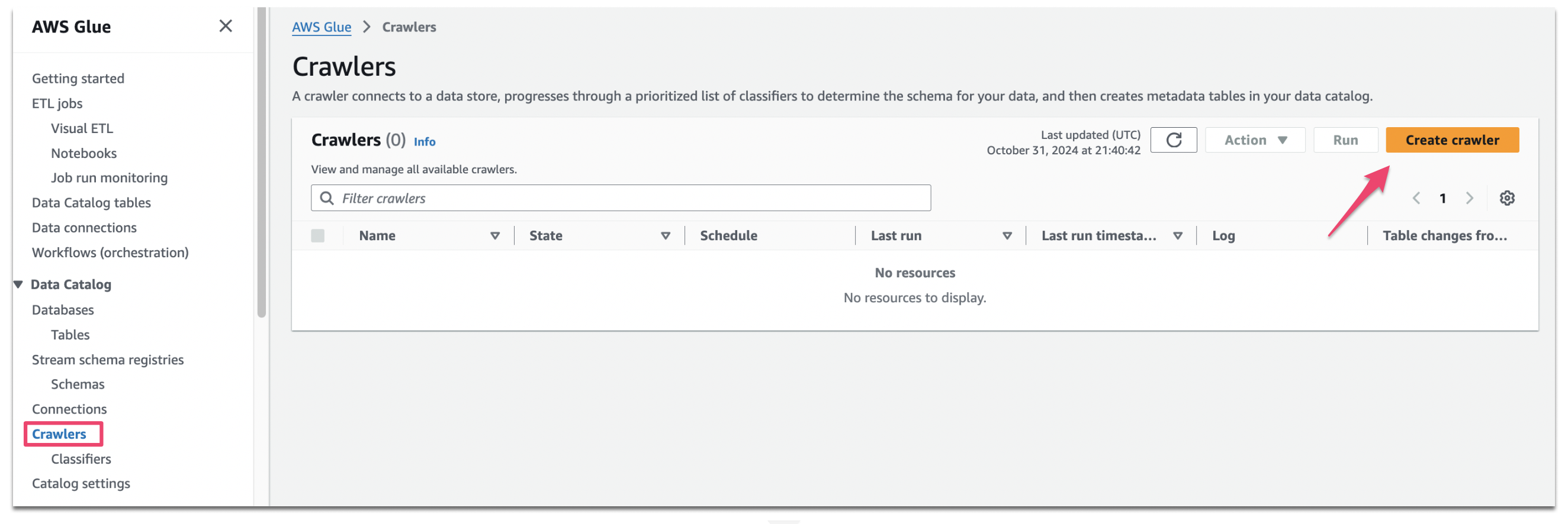 Figure 4 - Create AWS Glue Crawler